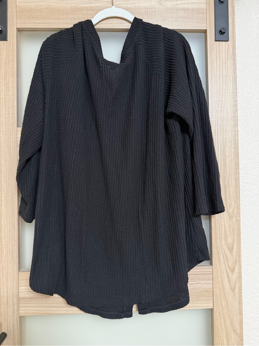 Torrid Black Ribbed Button-Down Tunic - Picture 4 of 4